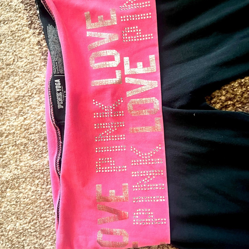 Original PINK fold over leggings, size SMALL. Second hand.